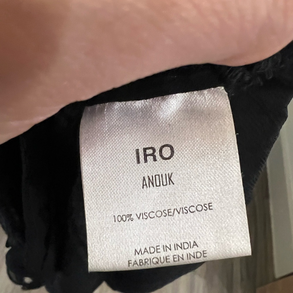 IRO Black sheer Fitted Camisole top - Picture 9 of 10